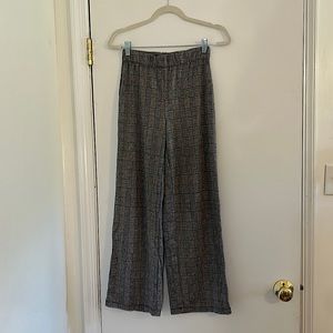 Jules & Leopold XS checkered black/white stretchy dress pants with red accent